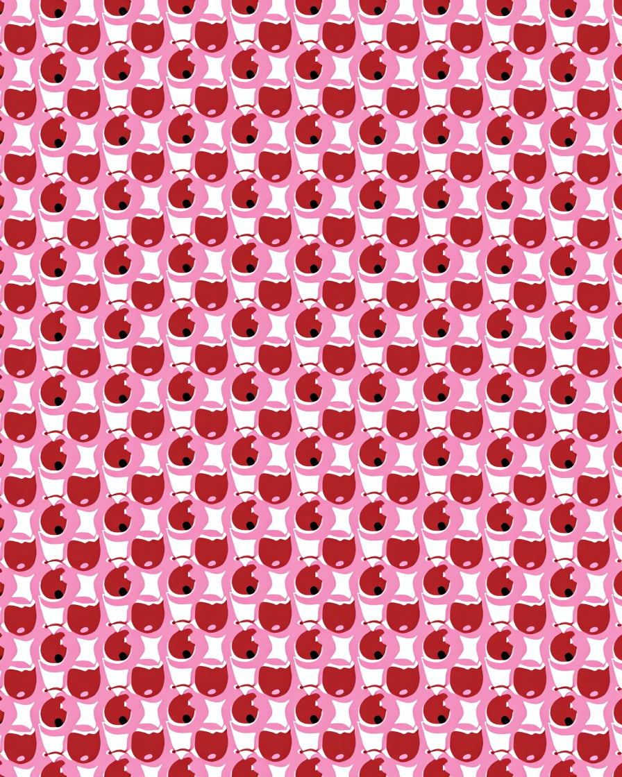 Fruity Pink Cherry Celebration Repeating Rug