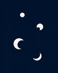 Night Sky Celestial Moon Phases Rug