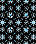 Winter White Blue Snowflake Scatter Rug