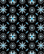 Winter White Blue Snowflake Scatter Rug