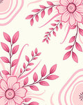 Sweet Coral Floral Leaf Arrangement Rug