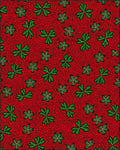 Vibrant Red Clover Swirl Rug