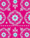Hot Pink Snowflake Mandala Rug