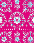 Hot Pink Snowflake Mandala Rug