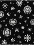 Snowflake Black White Holiday Scatter Rug