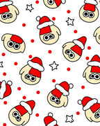Festive Holiday Character Red Dot Star Rug