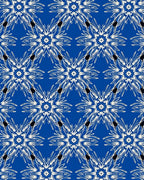 Royal Blue Starburst Floral Rug