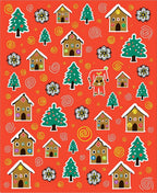 Whimsical Gingerbread Homes Holiday Trees Rug