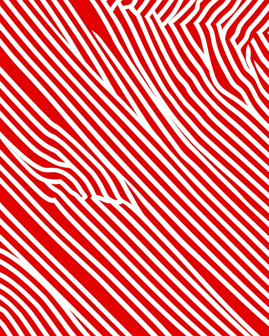 Crimson White Intersecting Stripes Rug