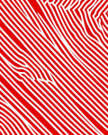 Crimson White Intersecting Stripes Rug