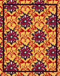 Crimson Floral Medallion Red Accents Rug