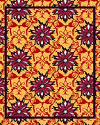Crimson Floral Medallion Red Accents Rug