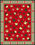 Jolly Red Holiday Scatter Rug