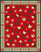 Jolly Red Holiday Scatter Rug