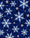 Deep Blue Snowflake Mandala Medallion Rug