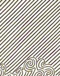 Red Gold Diagonal Stripes Swirls Rug