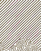Red Gold Diagonal Stripes Swirls Rug