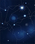 Cosmic Midnight Blue Celestial Map Rug