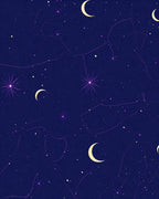Deep Blue Constellation Moon Embrace Rug