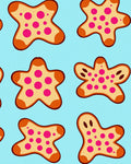 Playful Star Cookies Pink Polka Dots Rug