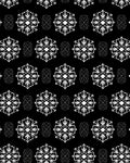 Monochromatic Black White Snowflake Mandala Rug