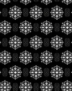 Monochromatic Black White Snowflake Mandala Rug