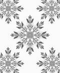 Gray Snowflake Garden Mandala Rug