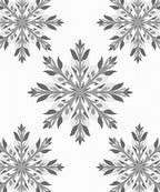 Gray Snowflake Garden Mandala Rug