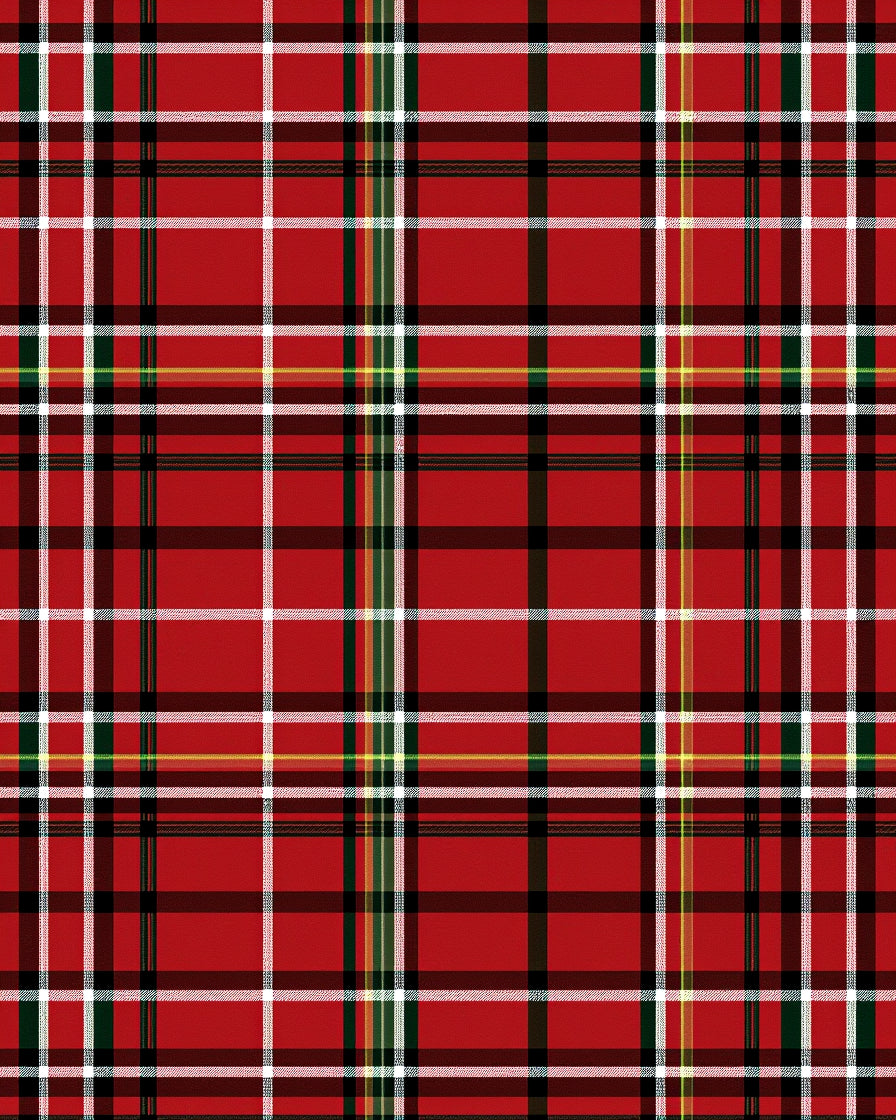 Classic Red Green Tartan Plaid Rug