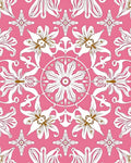 Pink Floral Medallion Art Nouveau Rug