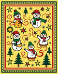 Jolly Snowman Christmas Celebration Rug