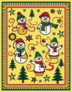 Jolly Snowman Christmas Celebration Rug