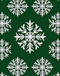 White Snowflake Overlay Emerald Rug