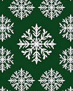 White Snowflake Overlay Emerald Rug