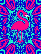 Vibrant Pink Flamingo Tropical Mandala Rug
