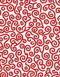 Bold Red Swirl Abstract Textile Rug