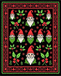Red Green Gnome Holly Festive Rug