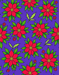 Bold Red Floral Bloom Garden Rug