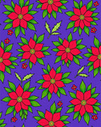 Bold Red Floral Bloom Garden Rug