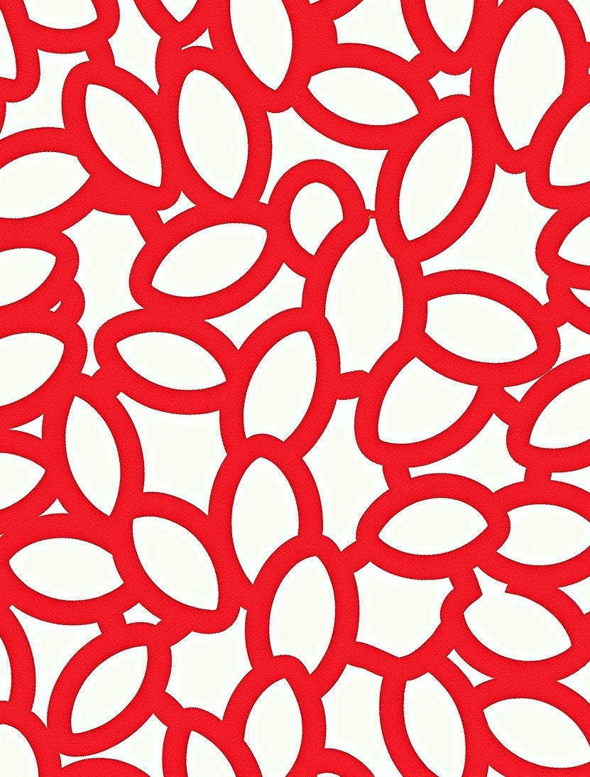 Crimson Interlocking Loops Rug