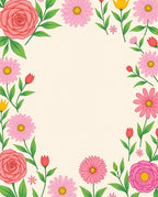 Coral Rose Pink Daisy Garland Rug