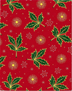 Festive Red Holly Starburst Cluster Rug