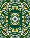 Emerald Garden Medallion Butterfly Rug