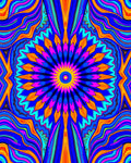 Vibrant Blue Mandala Swirl Rug