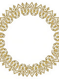 Golden Filigree Radial Arabesque Rug