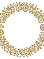 Golden Filigree Radial Arabesque Rug