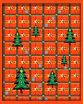 Festive Tartan Christmas Trees Star Rug