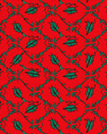 Crimson Emerald Vine Lattice Rug