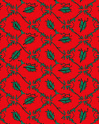 Crimson Emerald Vine Lattice Rug