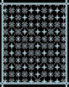 Black And White Geometric Star Rug